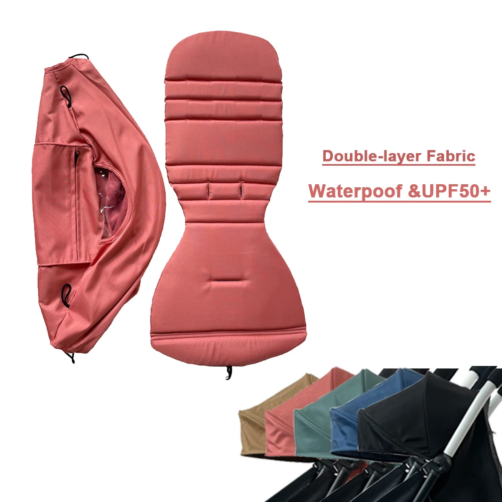 MomTan 1:1 Ginger Pink Double-layer Waterproof Fabric Baby Stroller Replacement Set Compatible with YOYO&YOYO2 Strollers MomTan 1:1 Ginger Pink Double-layer Waterproof Fabric Baby Stroller Replacement Set Compatible with YOYO&YOYO2 Strollers