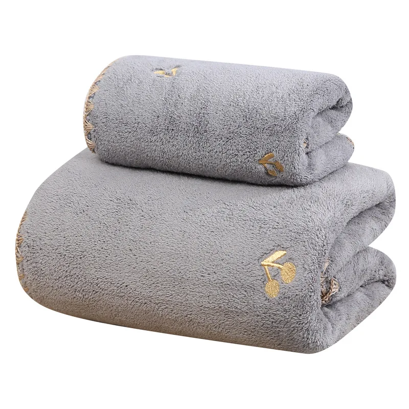 Bath Towels Cotton Towel Bath Towel Coral Fleece Cotton Bath Towels Natural Ultra Absorbent Eco-Friendly Beach towel Bathroom Sets For home