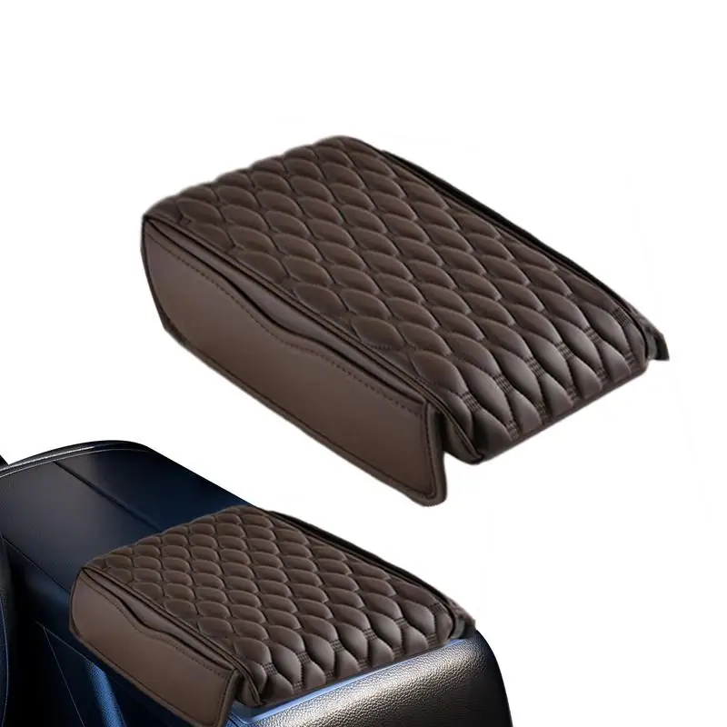 

Накладка на центральную консоль автомобиля, подлокотник из пены с эффектом памяти, кожаный коврик с боковыми карманами, Аксессуары для автомобилей, фургонов, кроссоверов