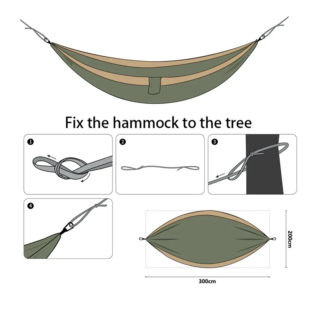 Outdoor Camping Hammock Lightweight Parachute Outdoor Furniture Nylon for Travel Hiking Swing Hang Sleeping Bed in Garden 6