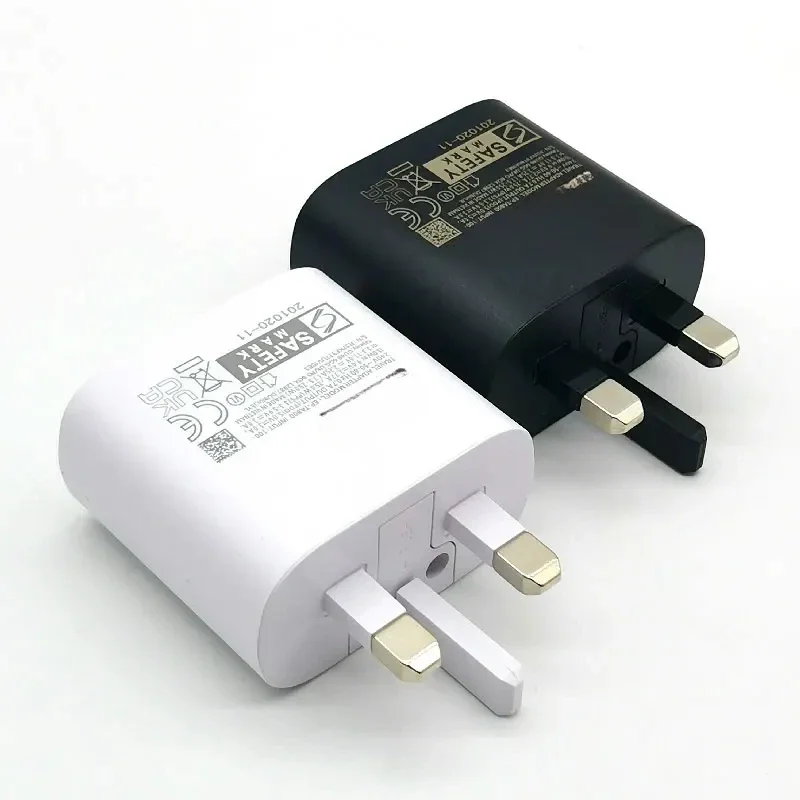 For Samsung 25W UK Plug Super Fast Charger Adapter for Galaxy Z Flip Fold 6 5 4 3 2 S24 S23 S22 S21 S20 Ultra FE A15 A25 A35 A55