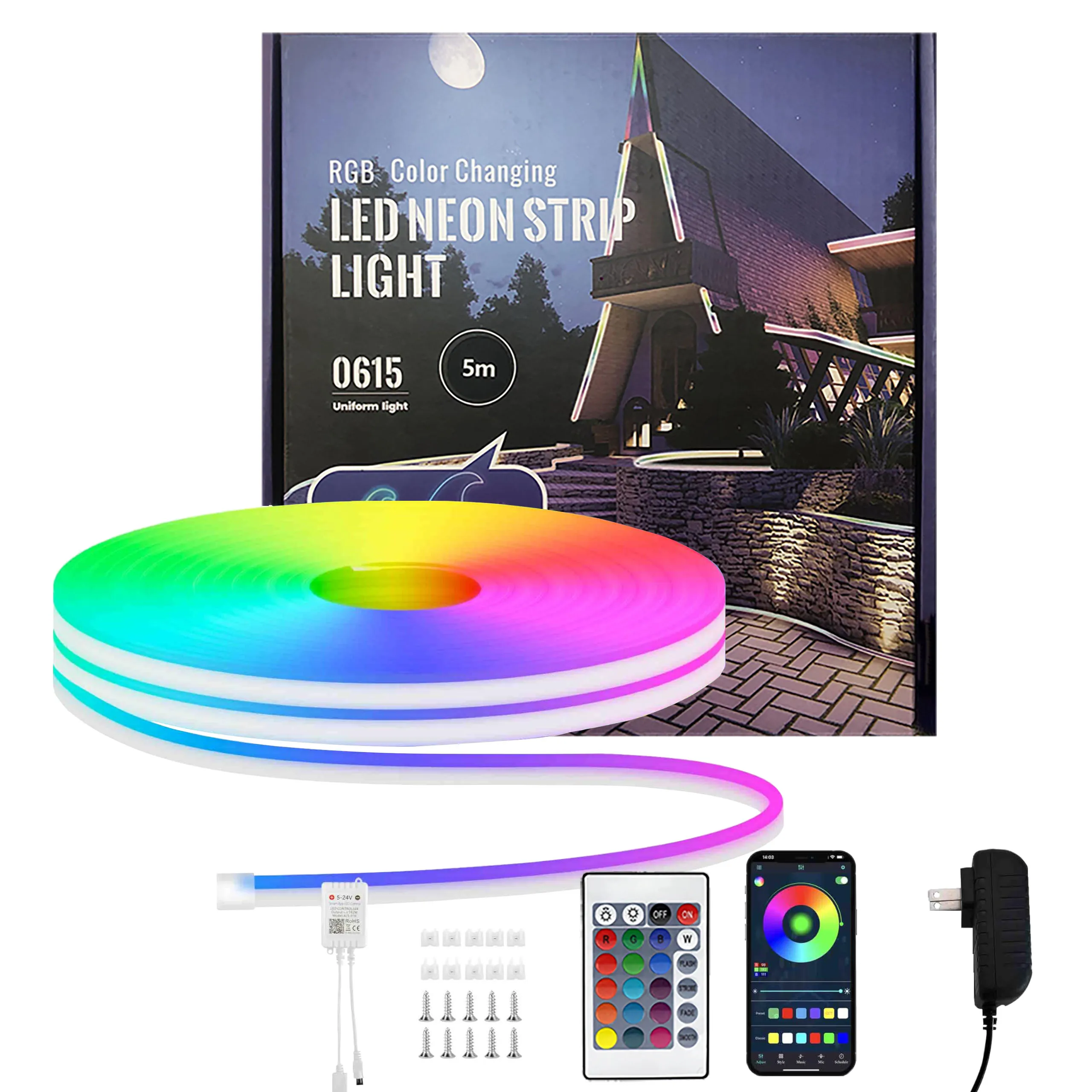 Светодиодная силиконовая неоновая лампа Tuya 6*15 24 В