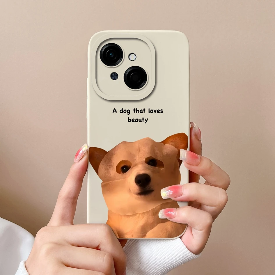 Colorful Pattern Liquid Silicone Case with Lens Protection