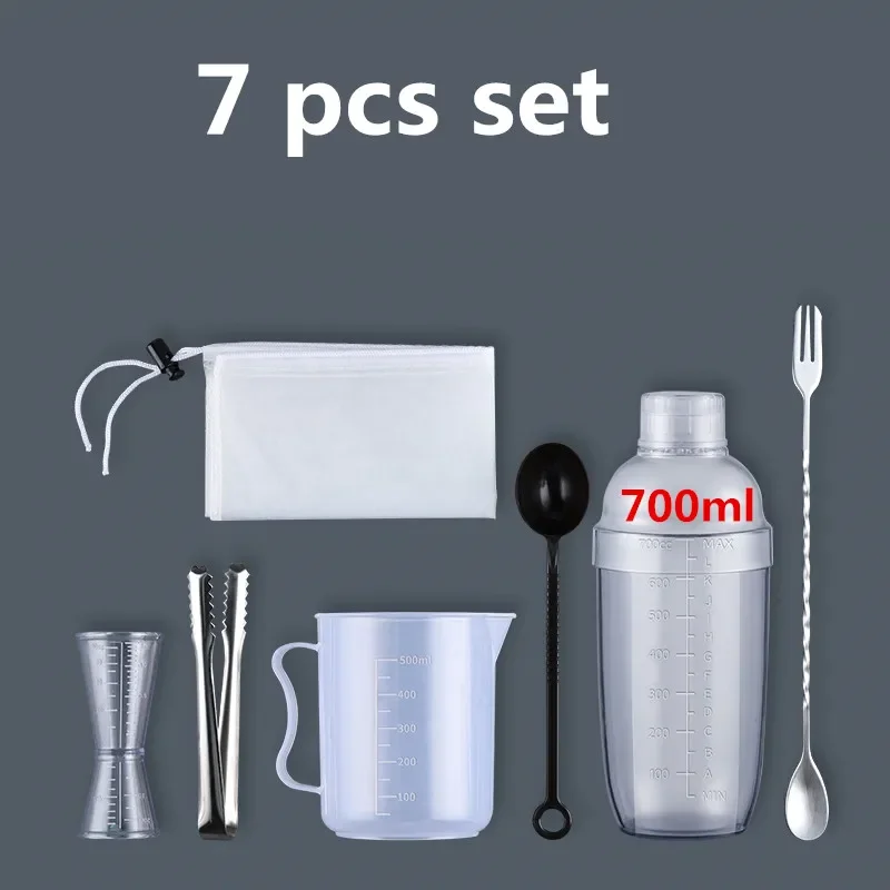 Sleek Plastic Martini Cocktail Shaker - Versatile Beverage Mixer