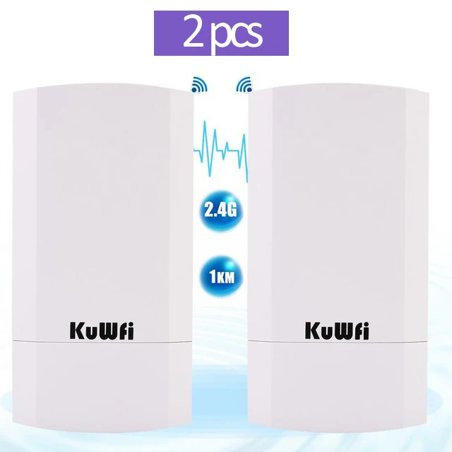 KuWFi 300Mbps Wireless Bridge Router Outdoor 2.4G 1KM Wireless Repeater/Wifi Signal Amplifier Wifi Extender For Camera 32users 