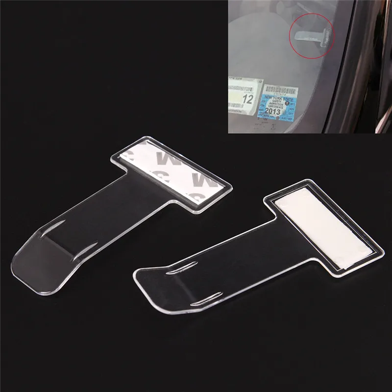 5PCS Car Vehicle Parking Ticket Permit Holder Clip Sticker Windscreen Window Fastener Stickers Kit Car Accessories