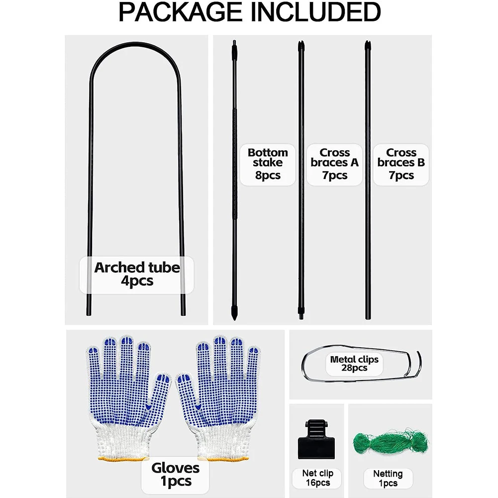 Garden Cucumber Trellis Large Metal Trellis Detachable Outdoor U-Frame Trellis Vegetable Trellis for Vegetable Peas Fruit Vine