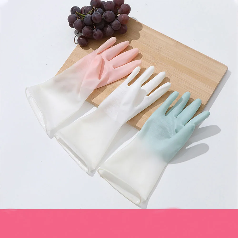 Dishwashing gloves household gradient waterproof latex gloves washing clothes and household cleaning gloves kitchen