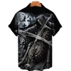 3d Skull Printed Dread Man Men's Shirts Short Sleeve Hawaiian Shirt Men Fashion Designer Shirt For Men 2022 Summer Shirts Man 3
