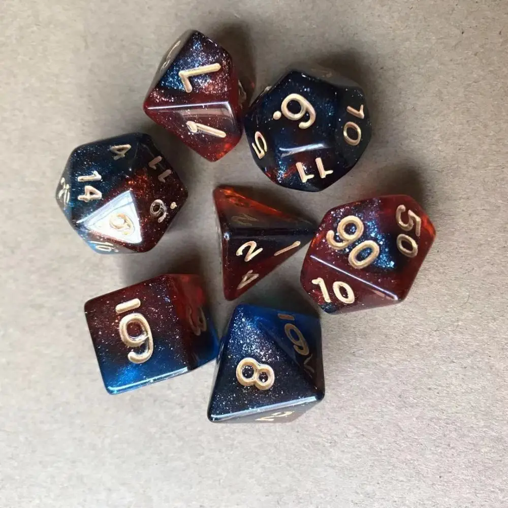 7Pcs/set Gift 7-Die For TRPG DND Game Dice DND Dice Polyhedral Table Game