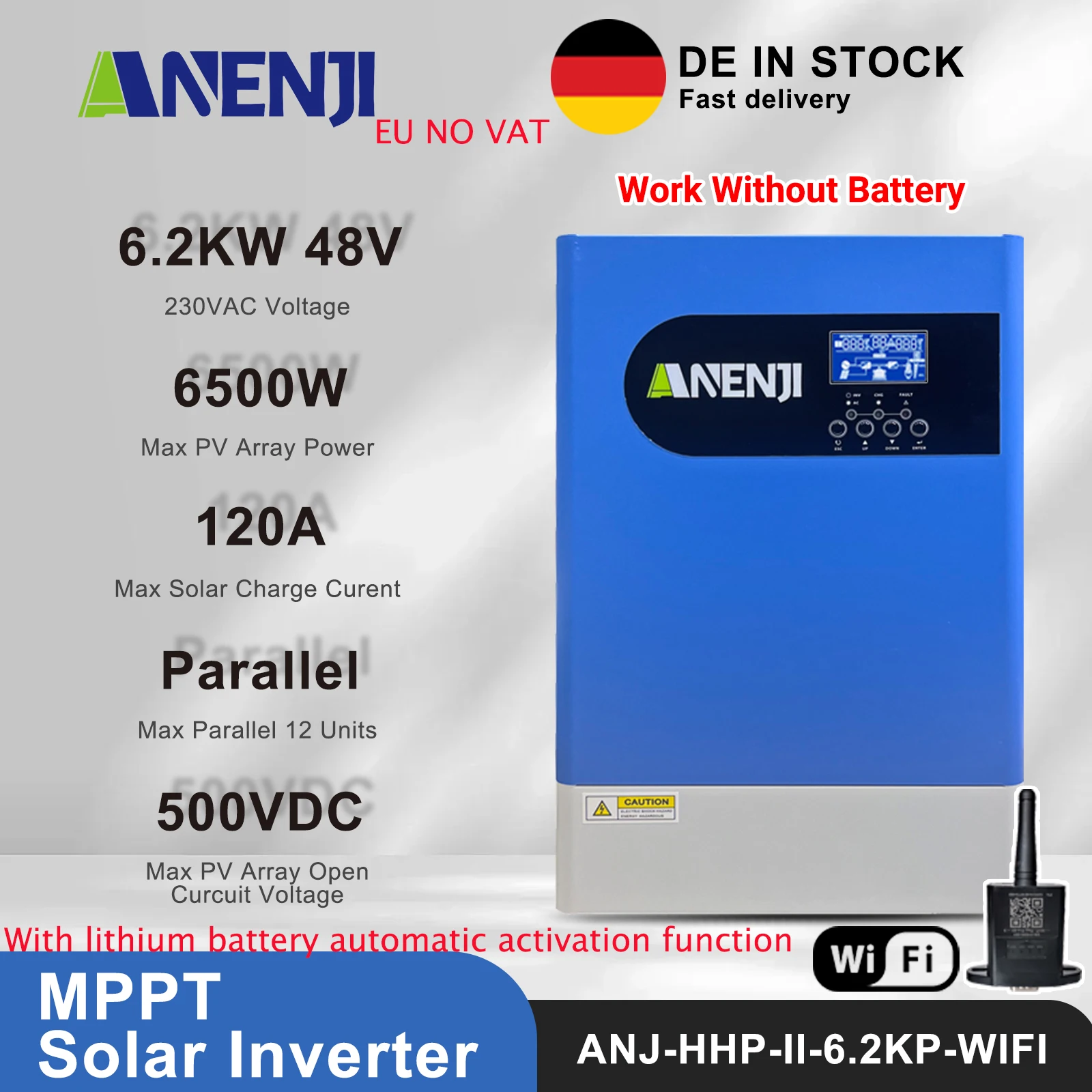 

Гибридный солнечный инвертор 230 кВт, 48 В, параллельный MPPT инвертор в, чистый синус А, контроллер заряда солнечной батареи RS485 с Wi-Fi PV 60-В постоянного тока