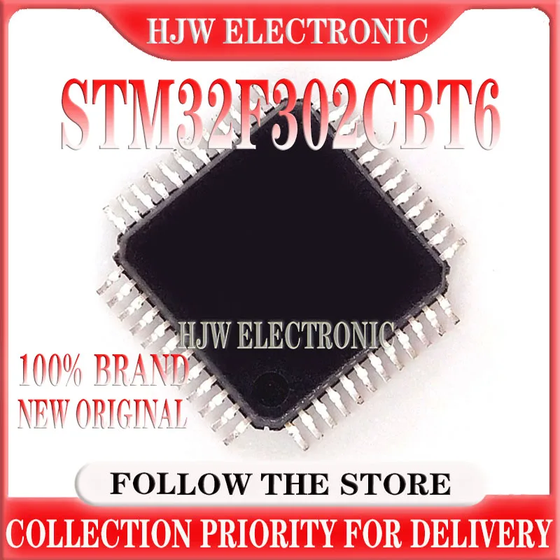 

10-100 шт. STM32F302CBT6 LQFP-48 ARM, 32-битный микроконтроллер MCU