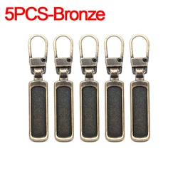 Universal Detachable Zipper Puller Repair Kit for Bags, Suitcases, and Clothing (Bronze-5PCS)