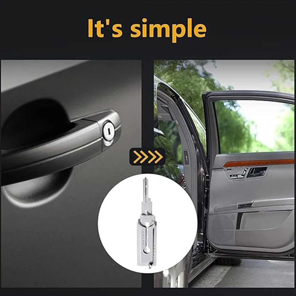 2-in-1 Key Decoder Stainless Steel Precision Tool O-ring Pickup Hook Tool Hand Maintenance Repair Kit key decoder tool kit