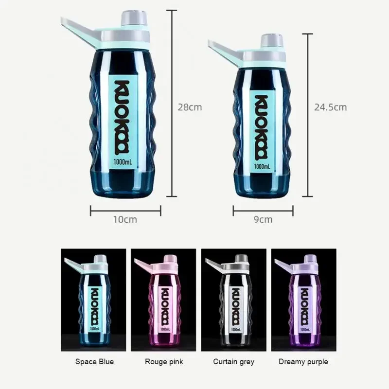 Leak Proof Water Cup Environmentally Plastic Water Bottles Sports Bottle 1/1.5L Large Capacity Travel Bottle Flip