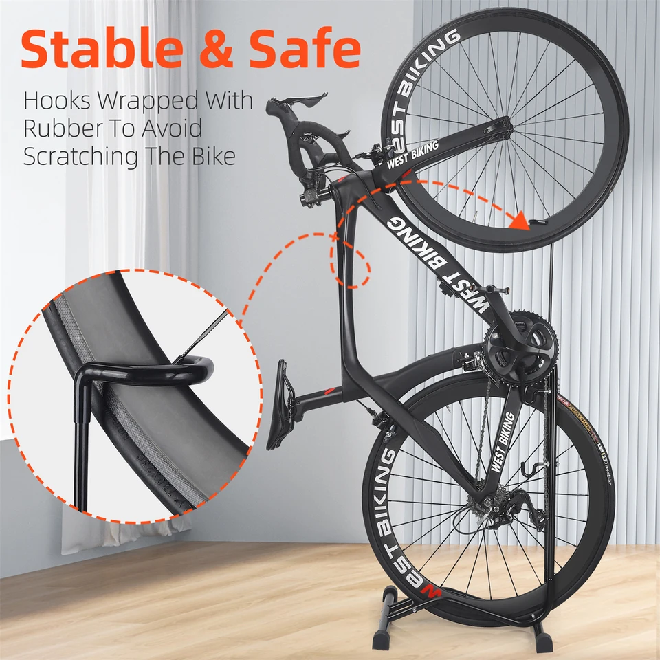 Support Mural VEVOR Pour 6 Vélos Avec étagères - Rangement Garage Ultra Solide