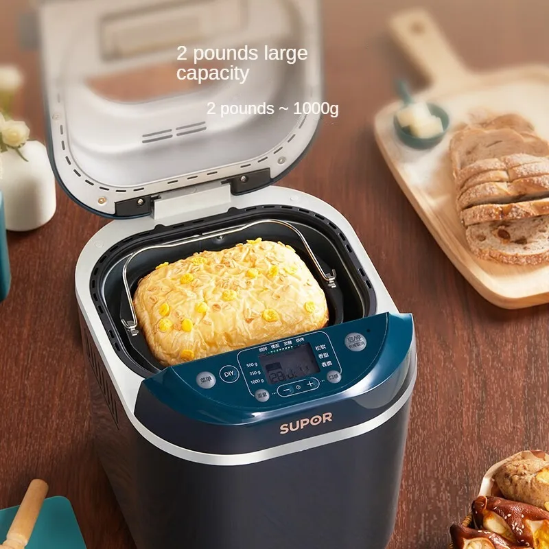 SUPOR Automatic Bread Maker with Large Capacity for Home Use and Dough Kneading Multifunctional with Intelligent Fruit Feeder