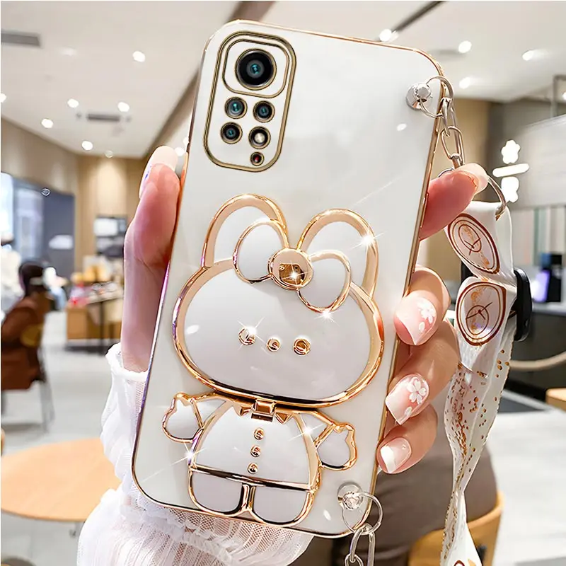 thumbnail image 1 of Mirror Crossbody Lanyard Phone Holder Case For Xiaomi Redmi Note 11 8 12 10 9 Pro Max 12 4G 5G 10s 11s 9A 9C Stand Strap Cover, 1 of 5
