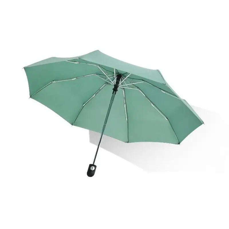Mini Fully Automatic Umbrella UV Resistant Vinyl Sunshade Umbrella Portable 5 Fold Umbrella Dual-purpose Weather Travel Umbrella