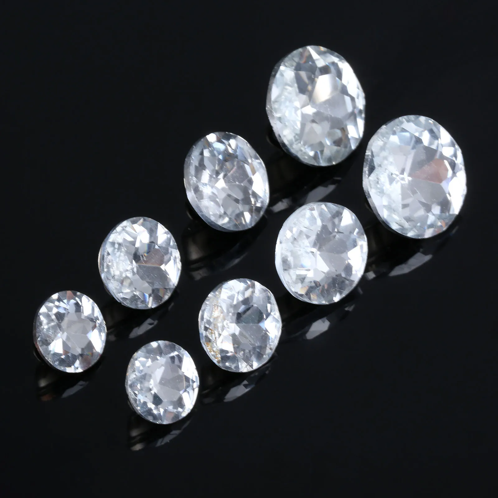 50Pcs/lot acrylic Buttons Sewing Sofa DIY Diamond Upholstery Headboard  acrylic Crystal Buttons Accessories 18/20/25/30MM