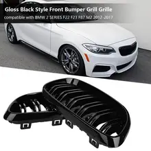 

2Pcs Kidney Grille Replacement Anti-corrosion Black Car Styling Front Hood Grill for BMW 2 Series F22 F23 F87 M2 2012-2017