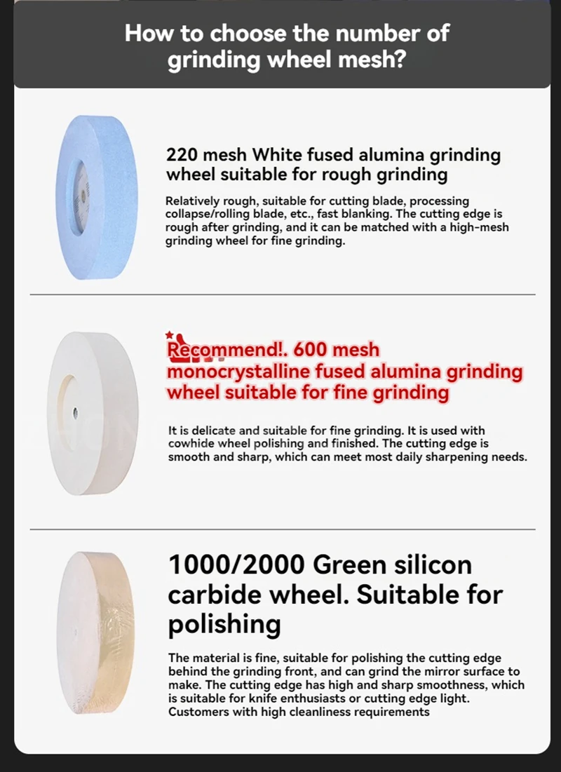 H10 10inch Low-speed Water-cooled Knife Sharpener 200W Electric Polisher Househo