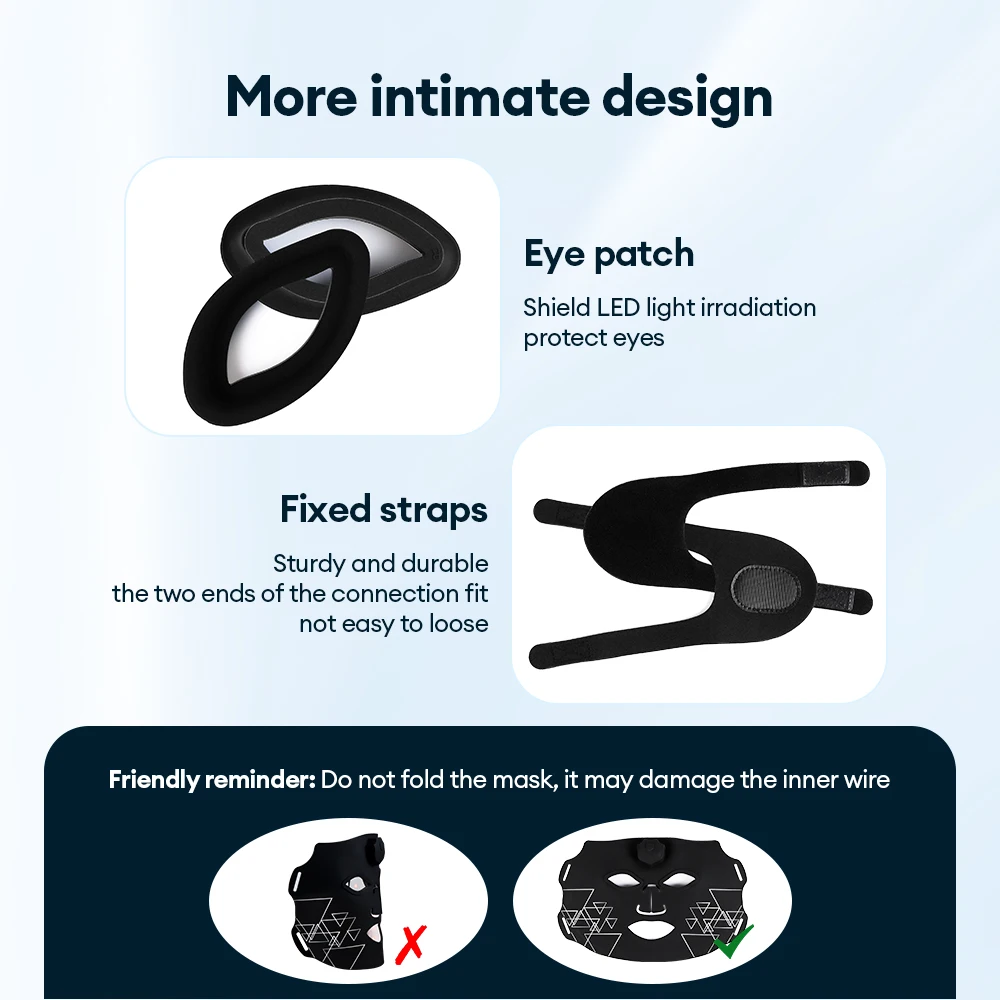 7 Colors LED Photon Face Silicone Mask Flexible Facial Beauty Mask LED Light Rejuvenation Anti-Wrinkle Skin Care Wireless Use