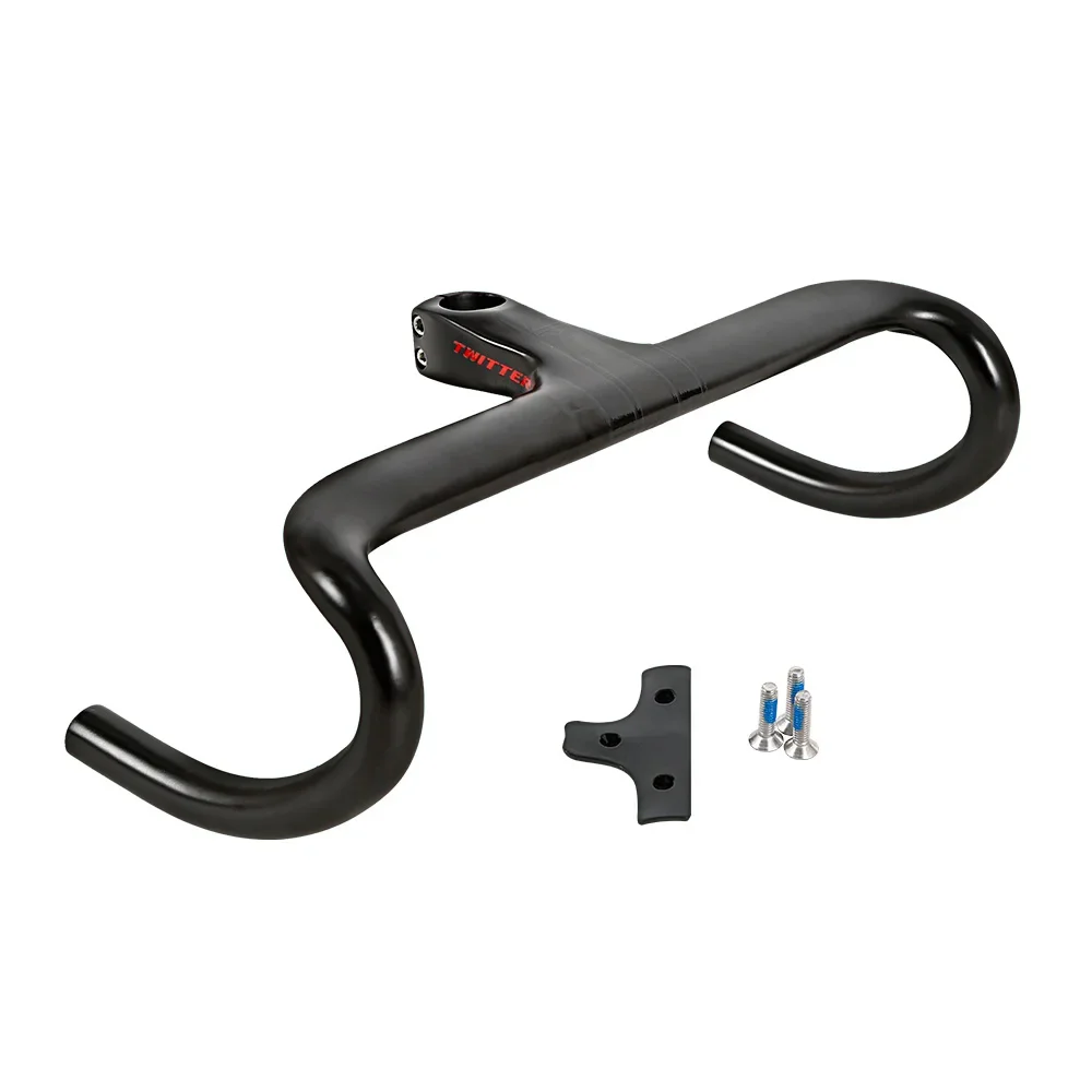 

Integrated Carbon Handlebar&Stem for 700C Road Bike 400 /420mm*90mm Drop Bar Bicycle Handlebar for Sale