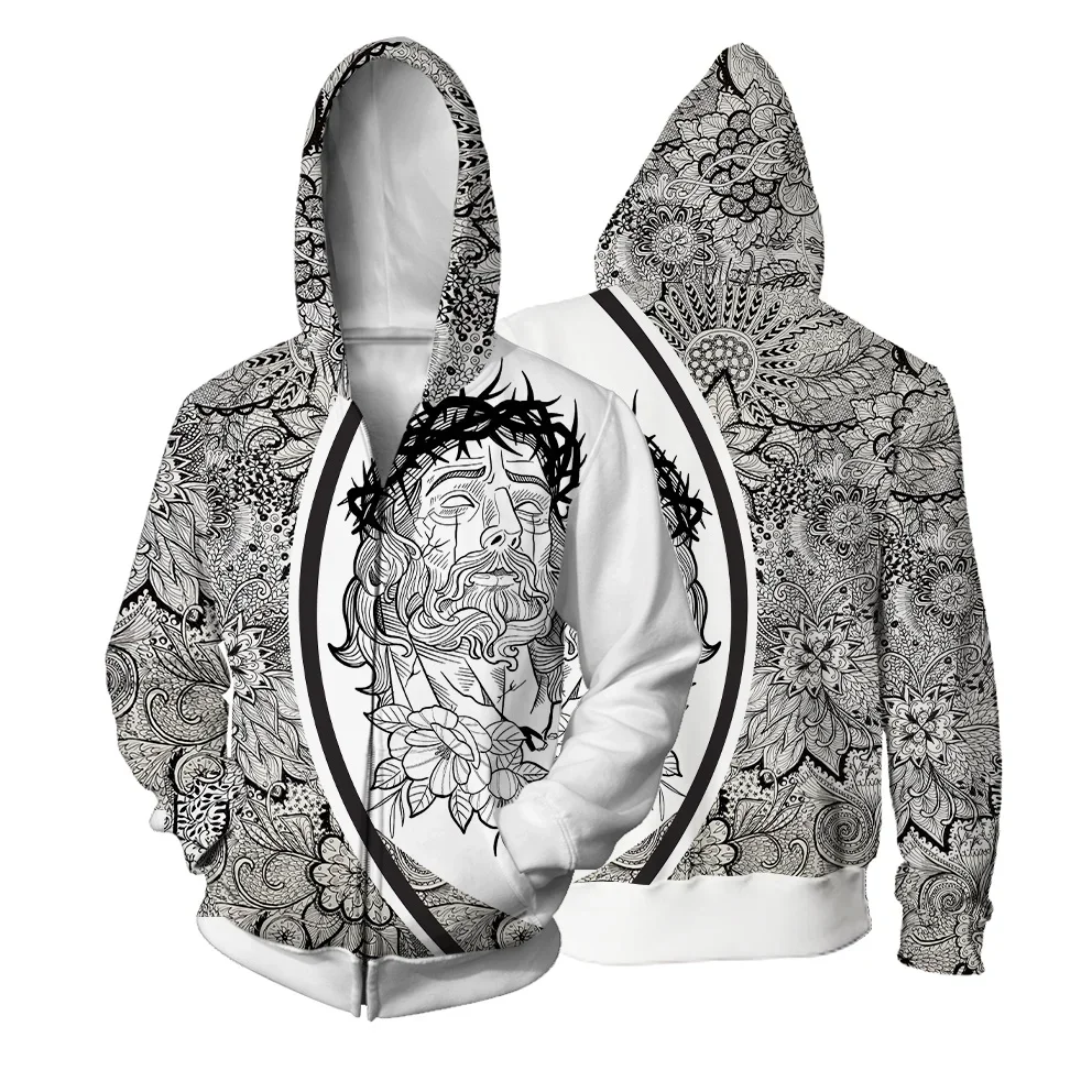 thumbnail image 1 of Sudadera con capucha para hombre con estampado floral sencillo y elegante Sudadera con capucha para hombre con estampado personalizado Ropa para hombre moderna y cómoda Sudadera con capucha con cremal, 1 of 5