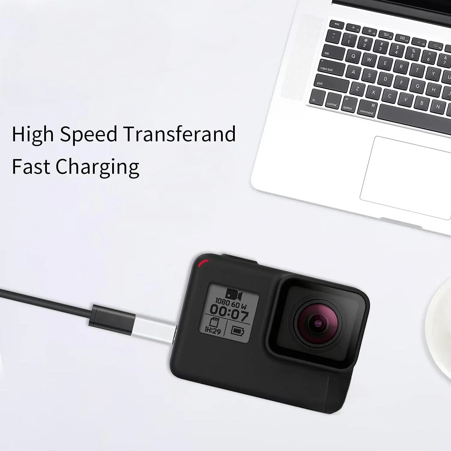 Compact USB-C to Mini USB Adapter - High-Speed 480Mbps Data Transfer & Charging Converter