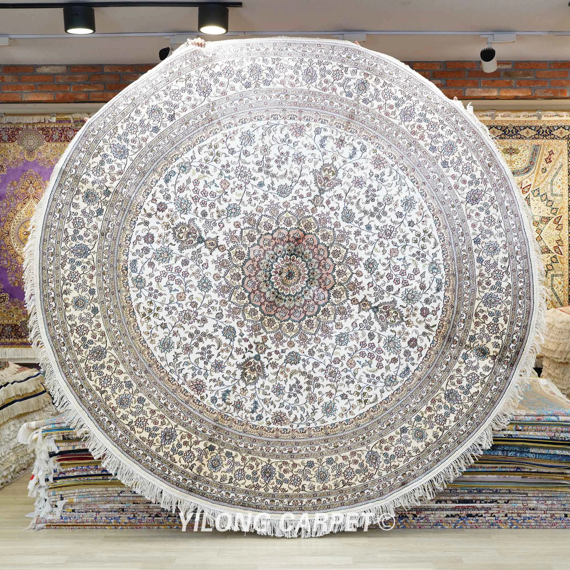 bang Het hotel robot 8 'X 8' Handgeknoopte Oosterse Tapijt Antieke Traditionele Ronde Perzische Zijden  Tapijt (YJH248AB)|persian silk carpet|silk carpetoriental rug - AliExpress