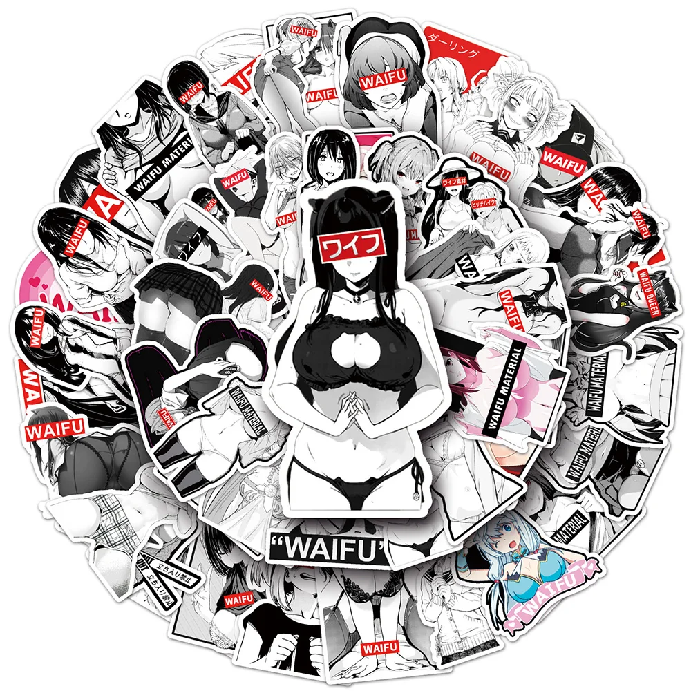 

10/30/50pcs Sexy Endless Anime Waifu Girl Graffiti Waterproof Stickers DIY Fridge Skateboard Laptop Car Decoration Sticker Decal