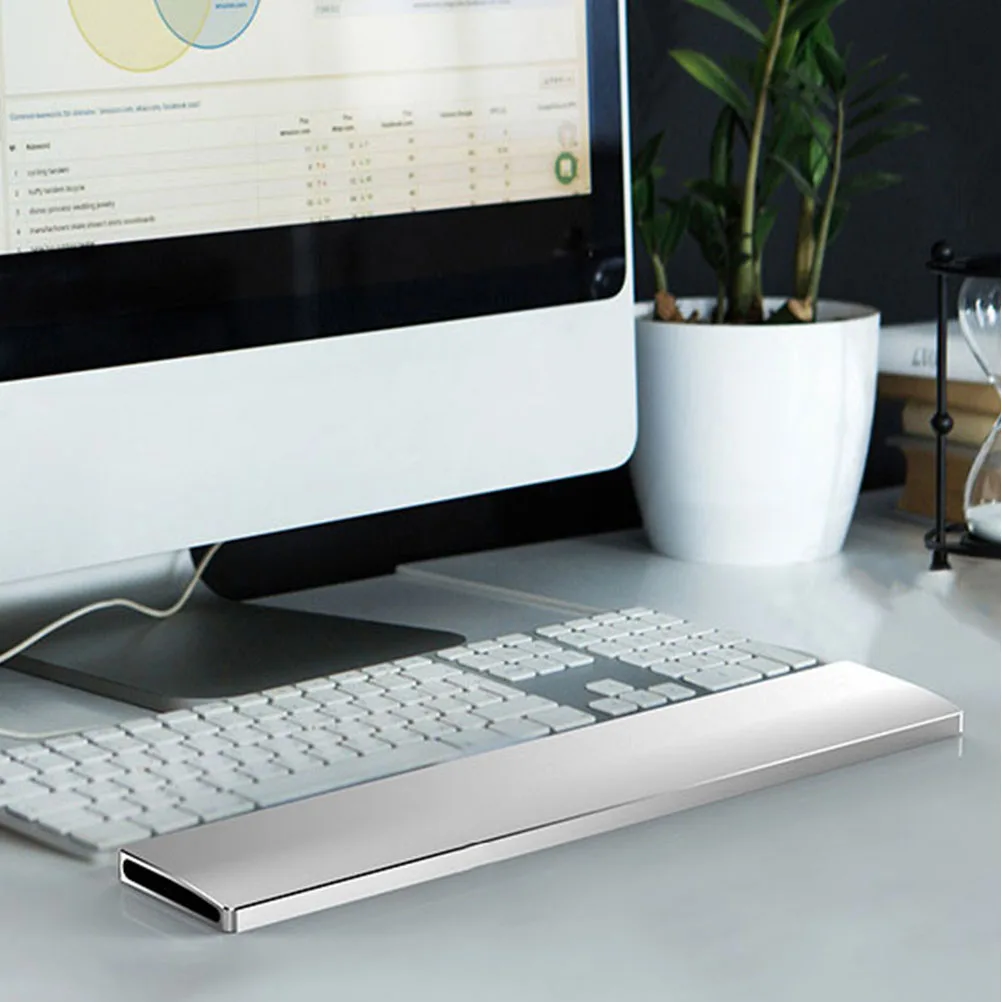 Wrist Rest Pad for Laptop Computer Keyboard Keyboards Ergonomic Palm Black Aluminum Alloy  Keyboard Wrist Hand Rest 