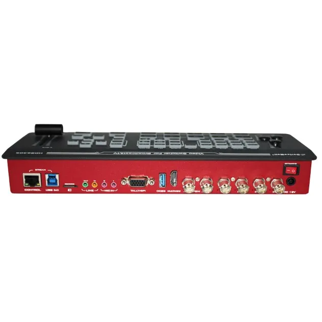 DeviceWell 스트림 레코드 PIP 크로마 T 바 HD 라이브 비디오 믹서, 4-CH SDI UVC RTMP, HDS6305