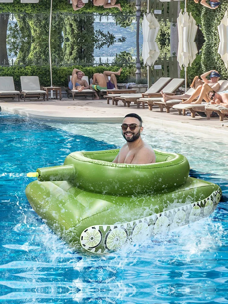 Water Fight Inflatable Jet Tank Mount Swimming Ring Children Adult - Main Image