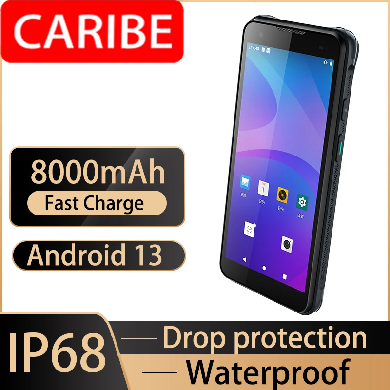 Caribe 6 Pollici Pl-60L Terminale Palmare Android Raccolta Dati Nfc Uhf Rfid Scanner Di Codici A Barre Pda