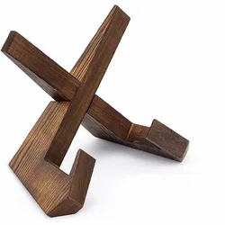 Handcrafted Wooden Cookbook & Recipe Display Stand for Home or Restaurant Use (A)