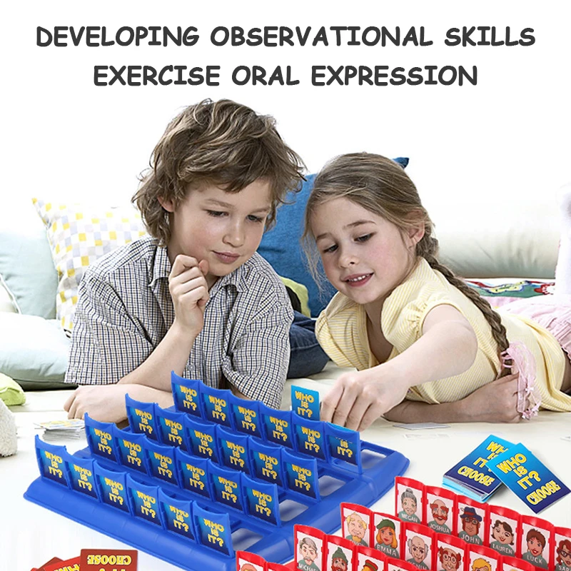 Family guessing game Guess who I am Classic board game All English card toy memory training Parent-child party party indoor game 4