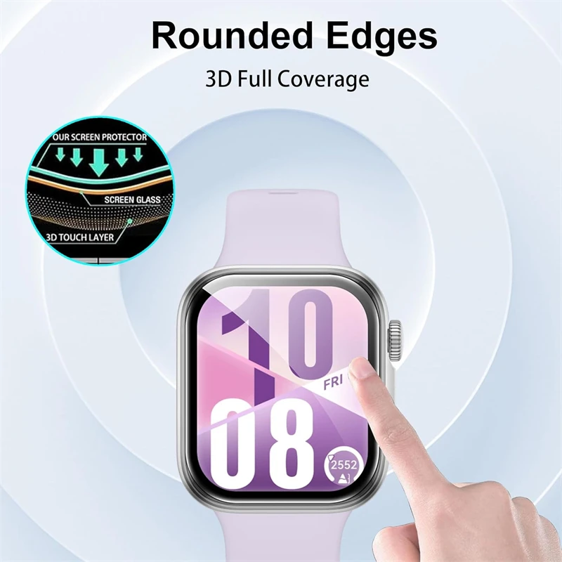 Premium 9D Curved Screen Protector Film for Huawei SmartWatch - Full Coverage, 3-5 Pack