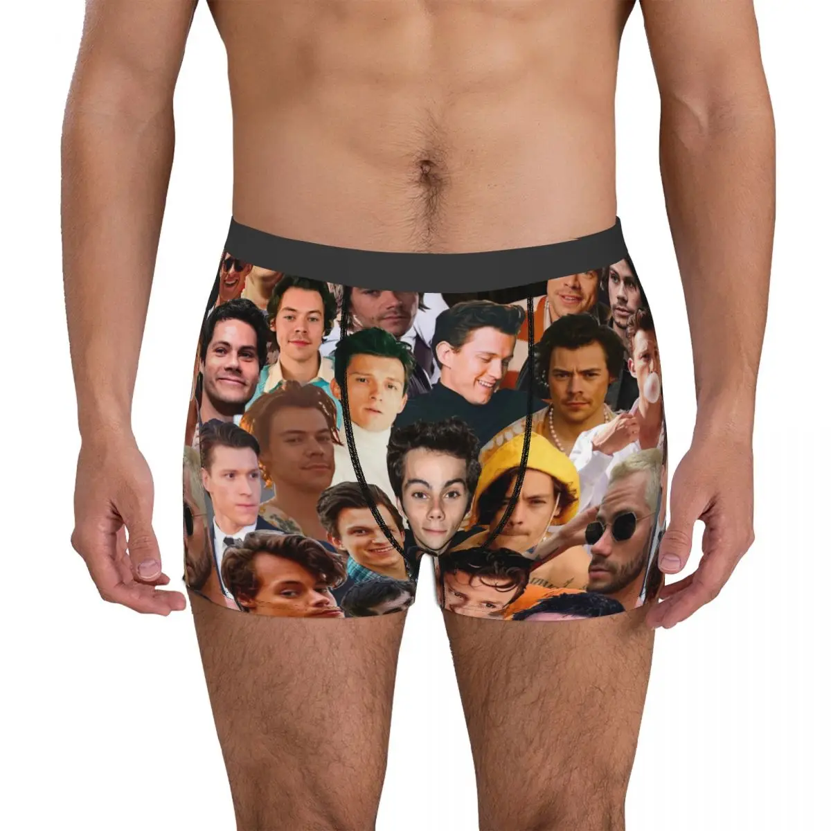 Renae Custom Photo Collage Underpants Breathbale Panties Male Underwear Print Shorts Boxer Briefs custom face boxer briefs