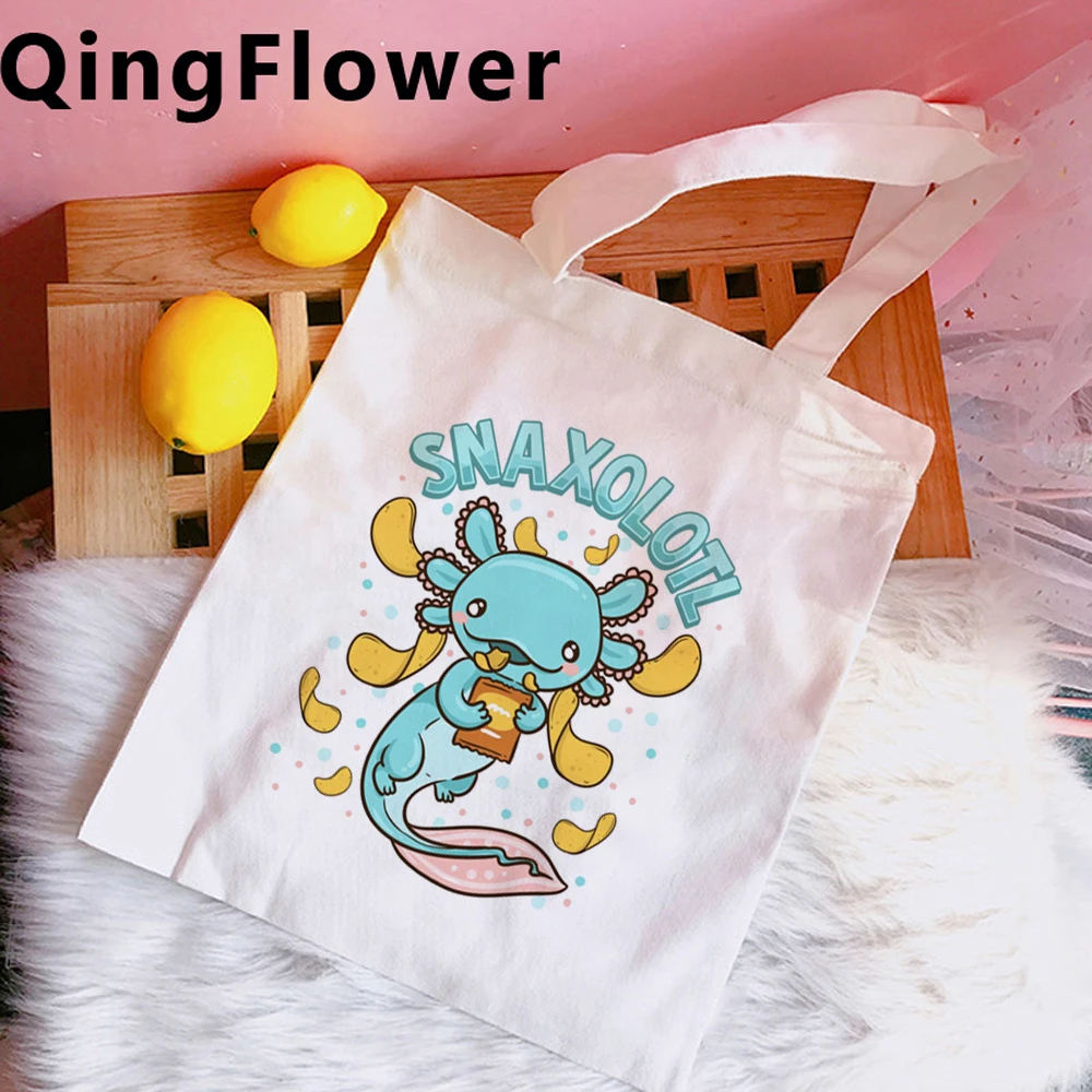Axolotl shopping bag bolsa shopping jute bag eco bolsas de tela handbag bag  cloth sac cabas sacolas| | - AliExpress
