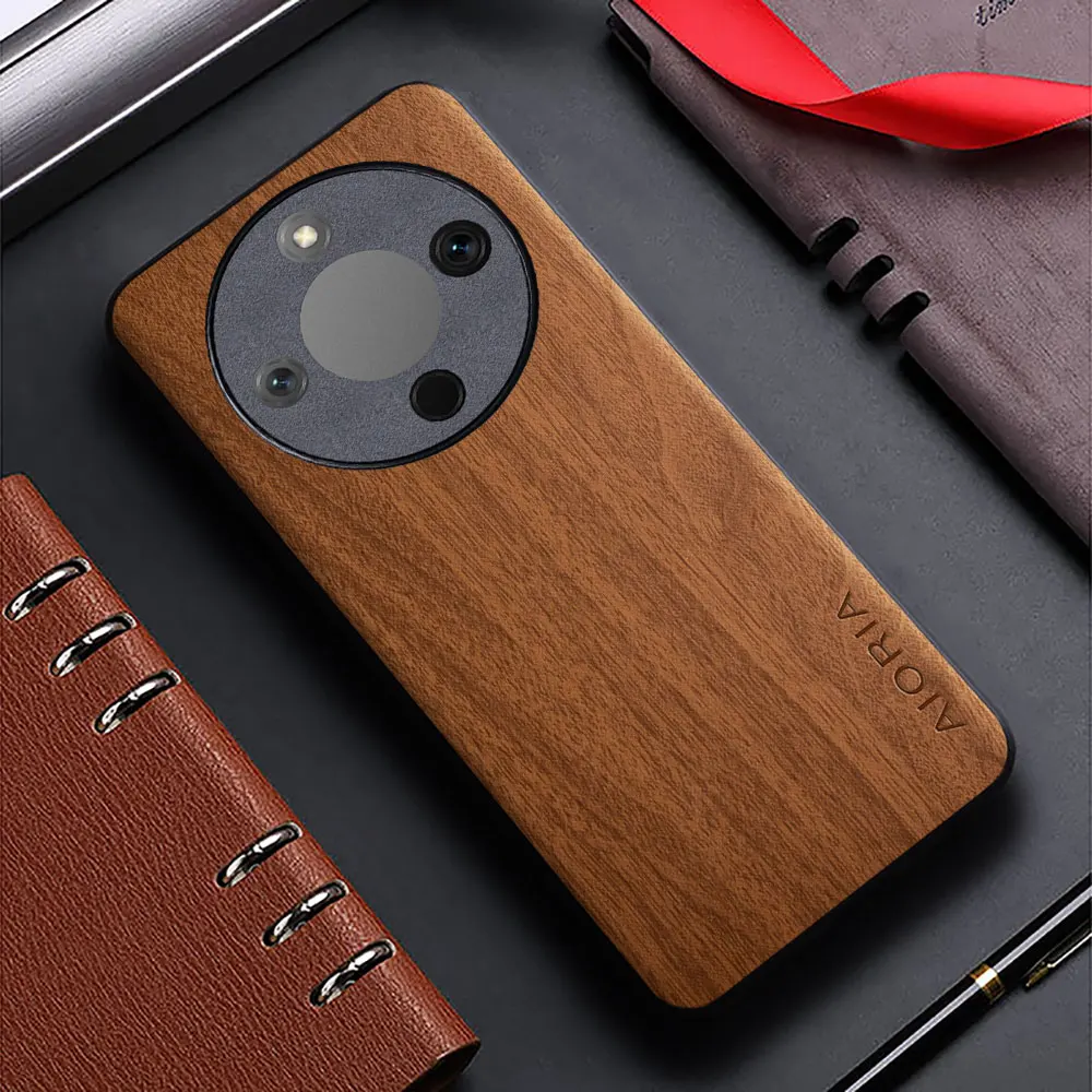 Bamboo Wood Pattern Leather Phone Case - Elegant and Durable Back Cover