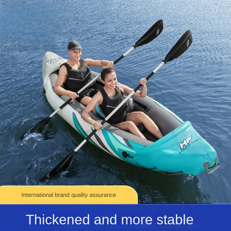 Bestway Kayak Gonfiabili Singoli E Doppi, Canoe, Barche Da Pesca, Gommoni Pieghevoli Addensati Per Tre Persone