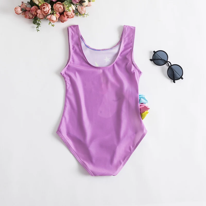 Baby Girls Unicorn Swimsuit One Piece Summer Backless Bathing Suits Children Swimwear Girls Swimming Outfits Kids Beachwear 3