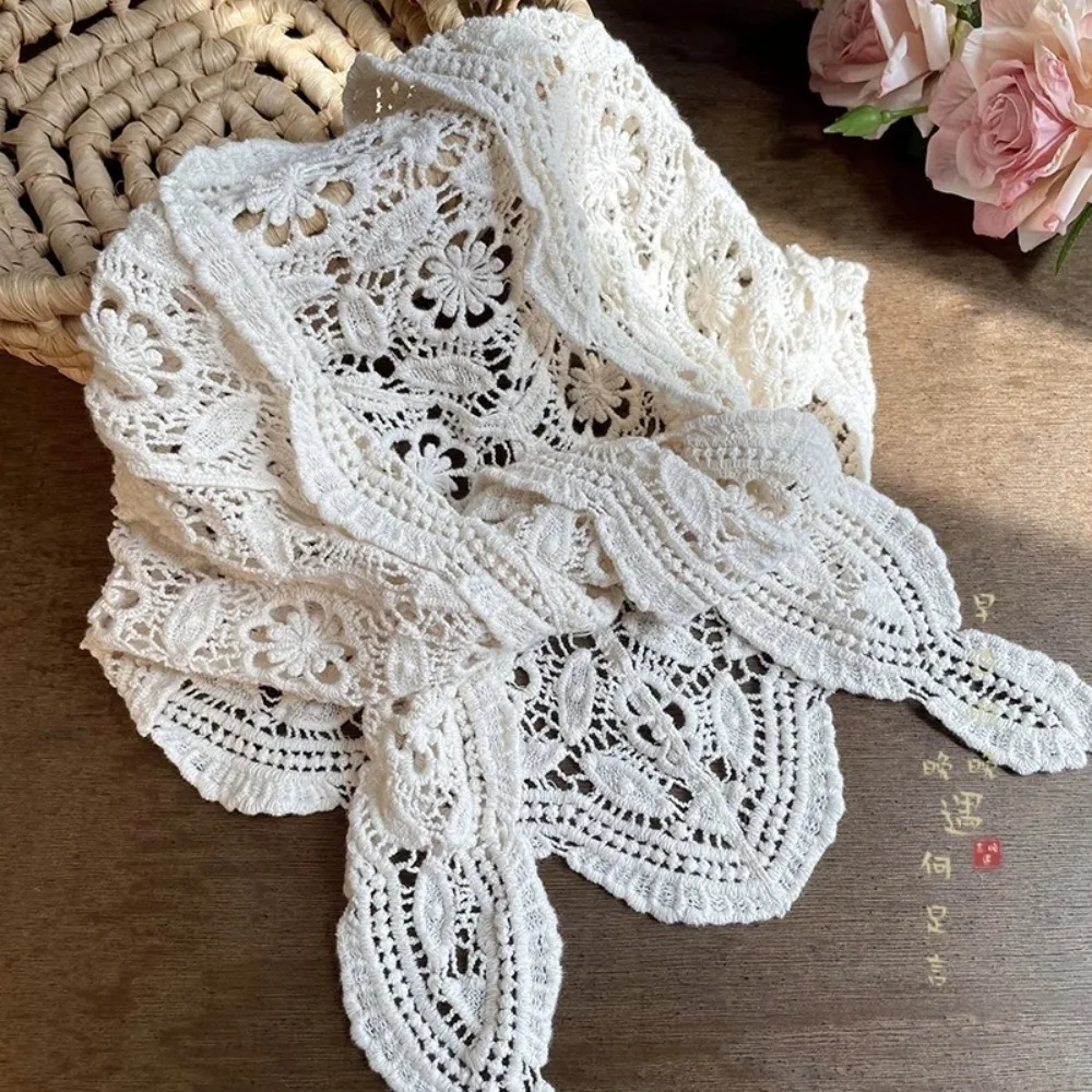 Crochet lace wrap mini skirt detail