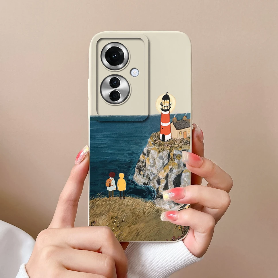 Stylish Cute Girl Shockproof Liquid Phone Cover - Smooth and Fashionable Design