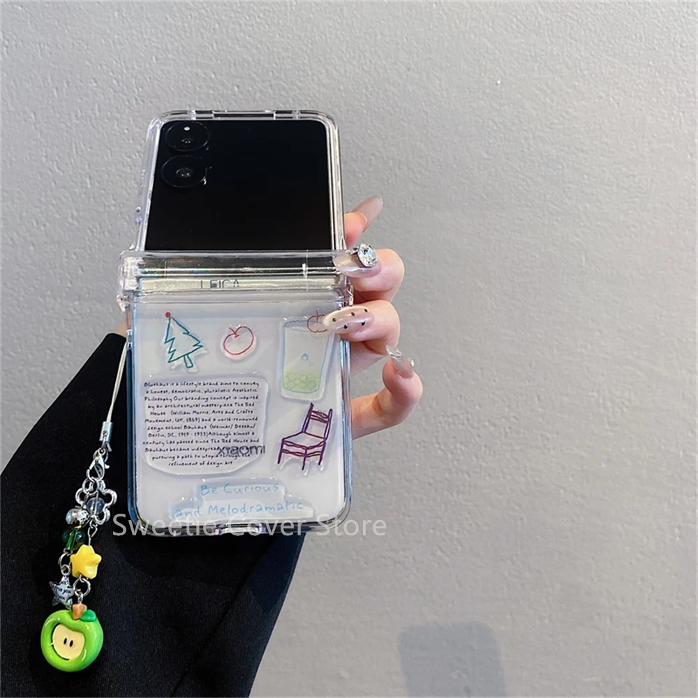 Korean Snowman Illustration Clear Phone Case