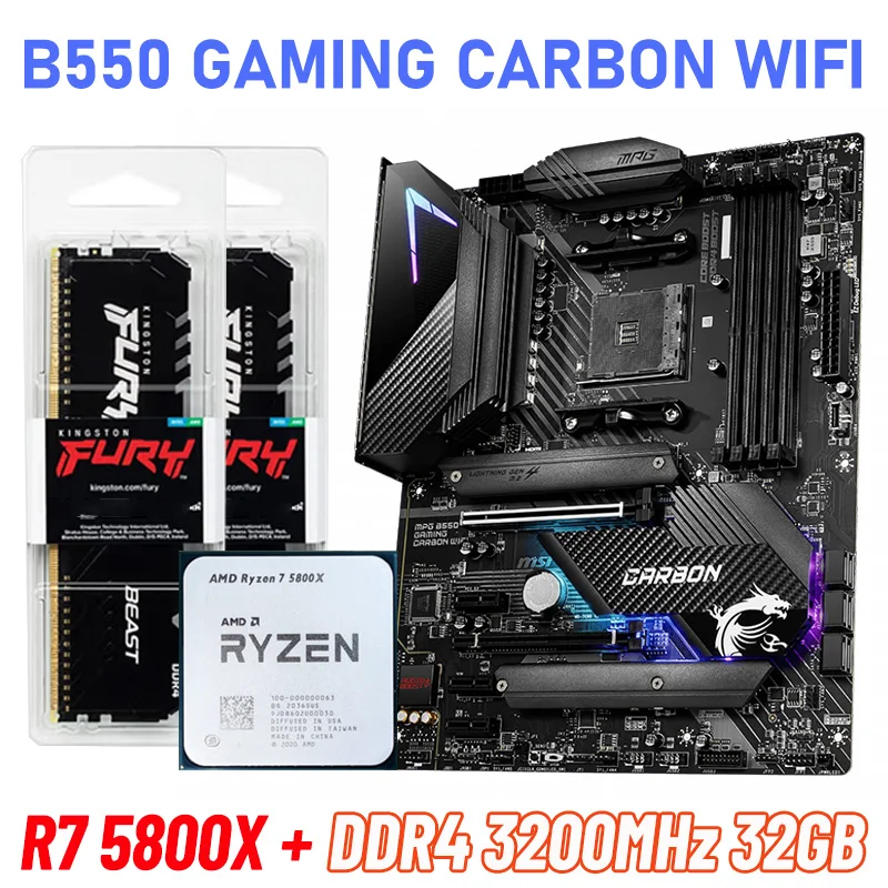 MSI MPG B550 GAMING CARBON WIFI AM4 ATX Motherboard