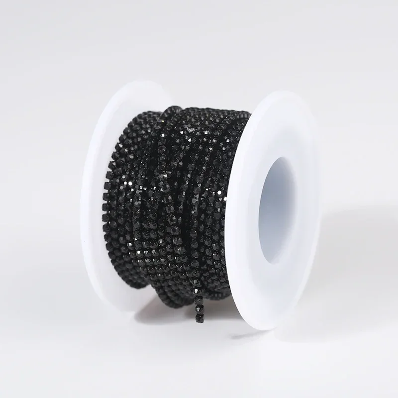 Vibrant Rhinestone Cup Chain with Colorful Base - Luxurious Sewing and Apparel Accessory