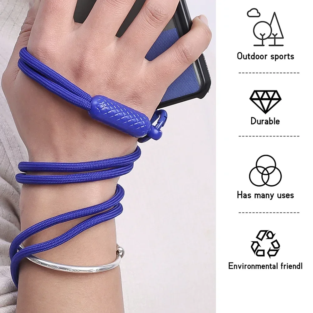 Cordino Universale Per Telefono In Nylon Regolabile Con Clip Metallica - Tracolla Per Smartphone Con Supporto Per Ricarica Wireless - Ideale Per Mani Libere In Viaggio, Lavoro E Sport
